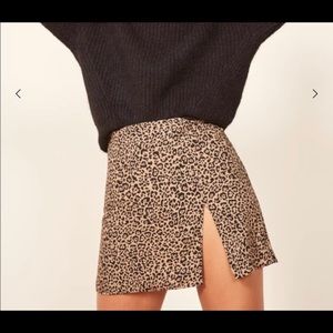 Reformation Cheetah Print Mini Skirt